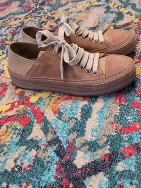 Ann Demeulemeester blush suede sneakers 37